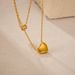 Women's Jewelry Fashion Stainless Steel Necklace Niche Design Love Titanium Steel Double Clavicle Chain_ipsvogv.com