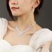 Bridal Jewelry Set - 3-Piece Zircon Necklace, Earrings & Bracelet For Wedding_ipsvogv.com