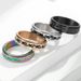 Celtic vine titanium steel rotating ring Wedding engagement proposal stainless steel couple ring_ipsvogv.com