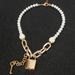 Fashion Temperament Pearl Lock Necklace Pendant Ins Style Simple Clavicle Chain Necklace Female_ipsvogv.com