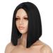 hot selling Wigs for Women Pink Black Red Synthetic Hair Straight Shoulder Length Wig Blunt Cut Bob_ipsvogv.com