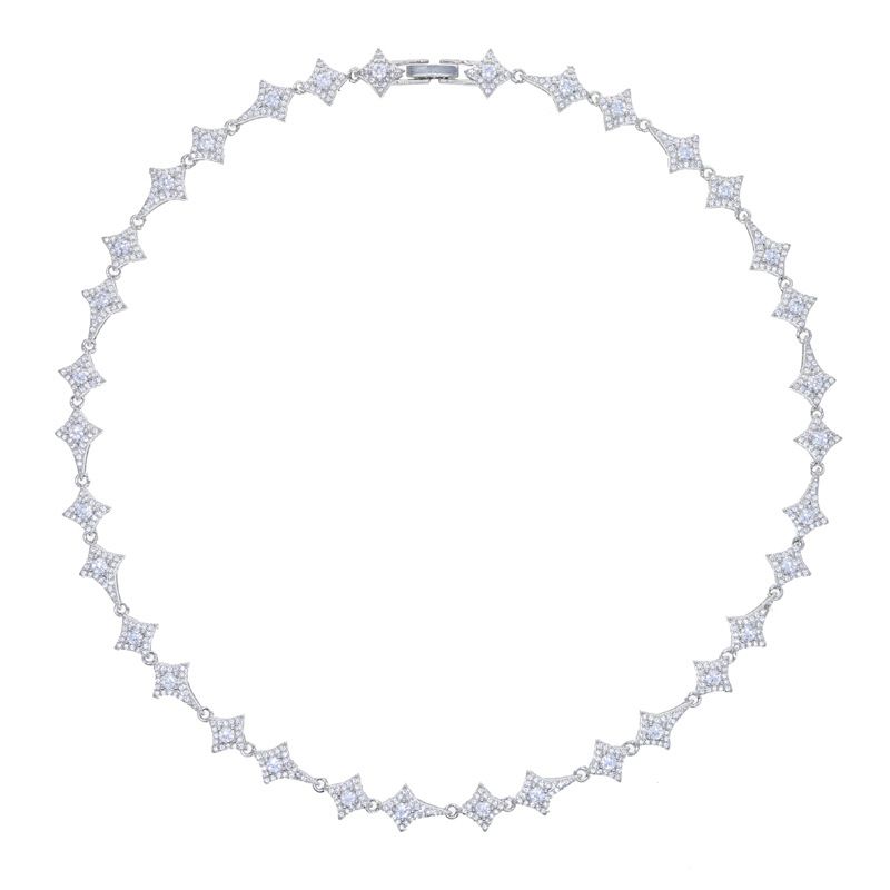 Hip Hop Necklace New Style Inlaid Zircon Star Pendant Tennis Chain Men's And Women's Jewelry_ipsvogv.com