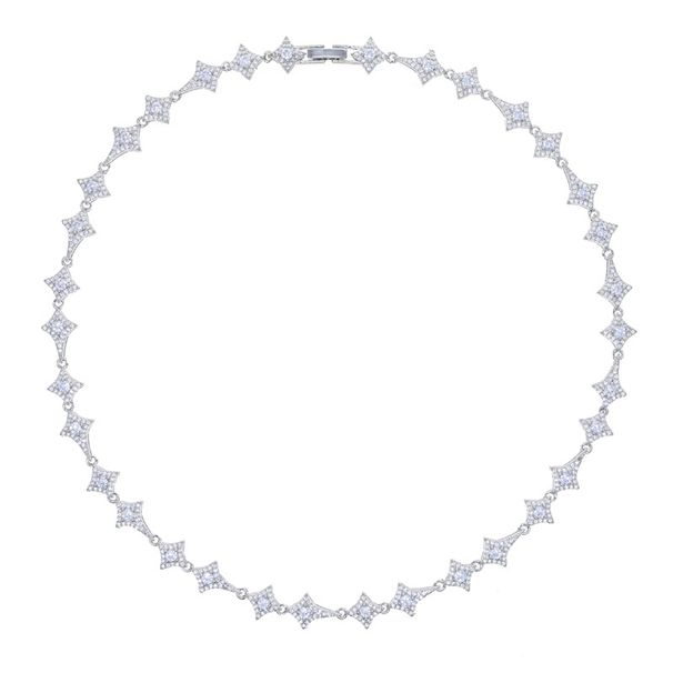 Hip Hop Necklace New Style Inlaid Zircon Star Pendant Tennis Chain Men's And Women's Jewelry_ipsvogv.com