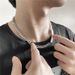 Hot Selling Stainless Splicing Necklace For Men, Non Fading Titanium Steel Pearl Chain Jewelry_ipsvogv.com