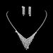Women’s Jewelry Set Fashion Winter New Arrivals E Commerce Bride Wedding Dress Accessories Charming Diamond Women's Small Earrings Necklace Set_ipsvogv.com