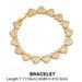 Full Diamond High End Love Heart Shaped Necklace Bracelet Gold Plated Clavicle Chain Necklace_ipsvogv.com