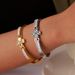 New Titanium Steel For Women, High Grade, Non Fading, Light Luxury Bracelet With Diamond Inlaid, White Beimu, Unique_ipsvogv.com
