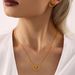 Ferris Wheel INS Style Niche Simple Love Clavicle Necklace Female Titanium Steel PVD Vacuum Gold Plated Gas Neck Chain Accessories_ipsvogv.com