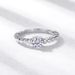 Moissanite Four Claw Ring Female S925 Silver Inlaid With Colored Gemstones Proposal Single Ring Fashionable Personality Light Luxury_ipsvogv.com