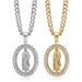 New Hip-Hop Accessories Titanium Steel Gold-Plated Diamond-Studded Virgin Mary Pendant Necklace_ipsvogv.com
