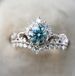 Sanjie's New Silver Sea Blue Diamond Crown Small Fragrance Style Ring, Simple And Versatile Accessory For Women_ipsvogv.com