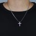 Men's Jewelry White Powder Cross Zircon Necklace Fashion Trend Couple Necklace_ipsvogv.com