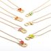 Fashion Simple Multi Color Alloy Oil Drop Love Pendant Can Pull Ring Necklace Clavicle Chain_ipsvogv.com