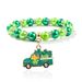 St. Patrick beaded bracelet niche pearl acrylic bracelet alloy pendant jewelry_ipsvogv.com