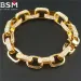 Simple Square Three-dimensional Box Full Of Rhinestones Hiphop Trendy Cuban Chain Thick Bracelet_ipsvogv.com