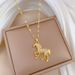 【 Titanium Steel 】 Steed Steps On Mountains And Rivers, Light Luxury Temperament, Gorgeous Full Diamond Necklace,_ipsvogv.com