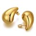 French gold teardrop earrings for women, niche design, high end silver trendy earrings, unique temperament earrings for women_ipsvogv.com