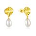 Pearl earrings earrings sterling silver plated with 14k gold Baroque earrings for women jewelry silver jewelry_ipsvogv.com