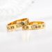 Women's Jewelry Titanium Steel Anti Fading Ring Female Roman Four Diamond Stainless Steel Couple Ring Gold Tide Ring_ipsvogv.com