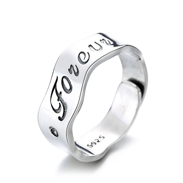 Chao Sheng S Pure Silver Korean Version English Letter Small Zircon Ins Temperament Ladylike Style Best Friend Gift Ring_ipsvogv.com