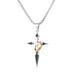 Cross Necklace With Ring, Titanium Steel, No Fading, Simple, Trendy, Hip Hop, Versatile, Autumn And Winter, Long Sweater Chain_ipsvogv.com
