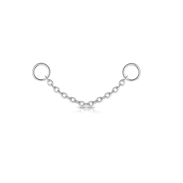 Unisex personality piercing ear bone studs ladies zircon tassel chain ear studs fashion earrings with chain_ipsvogv.com