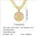Personalized and trendy digital round card full diamond three-dimensional pendant, Cuban necklace, nightclub street_ipsvogv.com