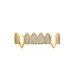Unisex Jewelry Fashion full diamond mixed inlay vampire fangs trendy cool men decoration dentures gold braces personality accessoriesHIPHOP tooth_ipsvogv.com