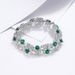 new Heavy Industry Cultivated Colored Gem Bracelet Female S925 Silver Inlaid Cultivated Emerald Hand Jewelry High End Light Luxury_ipsvogv.com