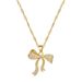 】 Butterfly 【 Knot Zircon Light Luxury Charm Gorgeous Full Diamond Necklace Women's Versatile Clavicle Titanium Steel 【 】_ipsvogv.com