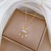 】 Cat 【 Eye Stone Lucky Lock Light Luxury Charm Gorgeous Full Diamond Necklace Women's Versatile Clavicle Titanium Steel 【 】_ipsvogv.com