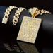 Square Pendant Hip Hop Letter Inlaid With Diamonds Exaggerated Personality Cuban Necklace For Men_ipsvogv.com