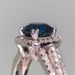 Cao Shi's New Copper Inlaid Blue Zircon Luxury Ring For Women_ipsvogv.com