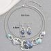 Hot selling new round drip oil necklace earring set with high-end earrings and irregular design collarbone chain_ipsvogv.com