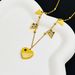 Triangle Love Peach Heart Titanium Steel High Grade, Light Luxury, Diamond Inlaid Necklace, Women's Collarbone Chain,_ipsvogv.com