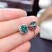 Cao Shi Live Broadcast Drainage Welfare Payment Imitating Maldives Blue Green Zircon Earrings Female_ipsvogv.com