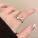 light Luxury Butterfly Zircon A Pearl High-end Feel, Index Finger With Unique And Niche Design, Adjustable Opening For Feel, Design,_ipsvogv.com