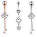 Women's Jewelry Belly Button Ring Creative Exquisite Zircon Belly Button Nail Piercing Jewelry_ipsvogv.com