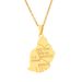 African Gold glossy Mauritius map necklace men's and women's geometric stainless steel couple necklace trendy jewelry_ipsvogv.com