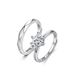 Couple's Pure Silver Moissanite Simple Six Claw Diamond Plain Ring, Wedding Proposal, Gift To Girlfriend_ipsvogv.com