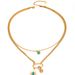 New Jewelry Double-layer Turquoise Titanium Steel Necklace, Light Luxury, Life Tree Square Layered Accessories For_ipsvogv.com