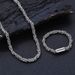 Men's Jewelry Magnetic Buckle Bracelet Jewelry Street Punk Style Domineering Chain Necklace Jewelry Set_ipsvogv.com