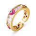 Internet celebrity live streaming Caibao opening ring for women, fashionable and popular mixed color love ring, high-end_ipsvogv.com
