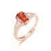Korean Version Temperament Light Luxury Style Slightly Inlaid Red For Women's Popular Open Diamond Ring_ipsvogv.com