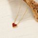 Red Heart Pendant Necklace - Real Gold Plated Stainless Steel Clavicle Chain_ipsvogv.com