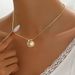 version of Korean style fresh and sweet small fragrance women's necklace niche string pearl cross ring design collarbone_ipsvogv.com