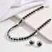 Women’s Jewelry Set Fashion Hot Sale Square Rhinestone Necklace Earrings Women's Wedding Party Jewelry Bride Two Piece Set_ipsvogv.com