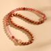 Natural Ice Drifting South Red Agate Sandalwood Double Circle Chinese Buddhist Bead Cultural Play Bracelet, Temple_ipsvogv.com