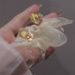 Women’s Jewelry Set Fashion First Love Super FairyLight Yellow Flower Mesh Gauze Flower Exaggerated Niche Design Seaside Earrings_ipsvogv.com