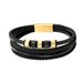 Hot selling black genuine leather woven bracelet for men, multi-layer bead stainless steel bracelet, men's gift_ipsvogv.com